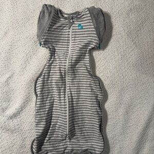 Love to Dream Gray and White Transition Swaddle